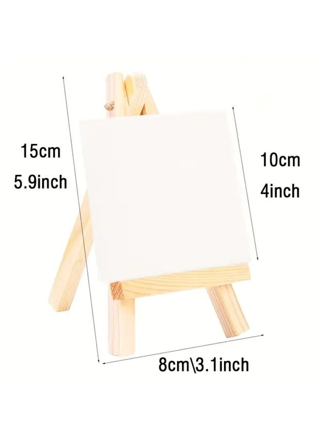 6 Pieces 10x15 Frames Mini Wooden Easel Oil Painting Canvas Tool For Artists - Image 2